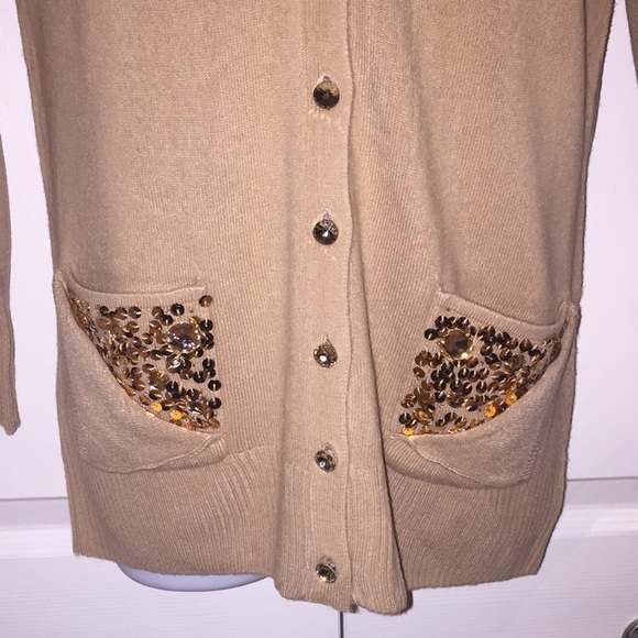 Joan Boyce Ladies Cardigan Sweater Camel Color Size XS - Picture 4 of 14